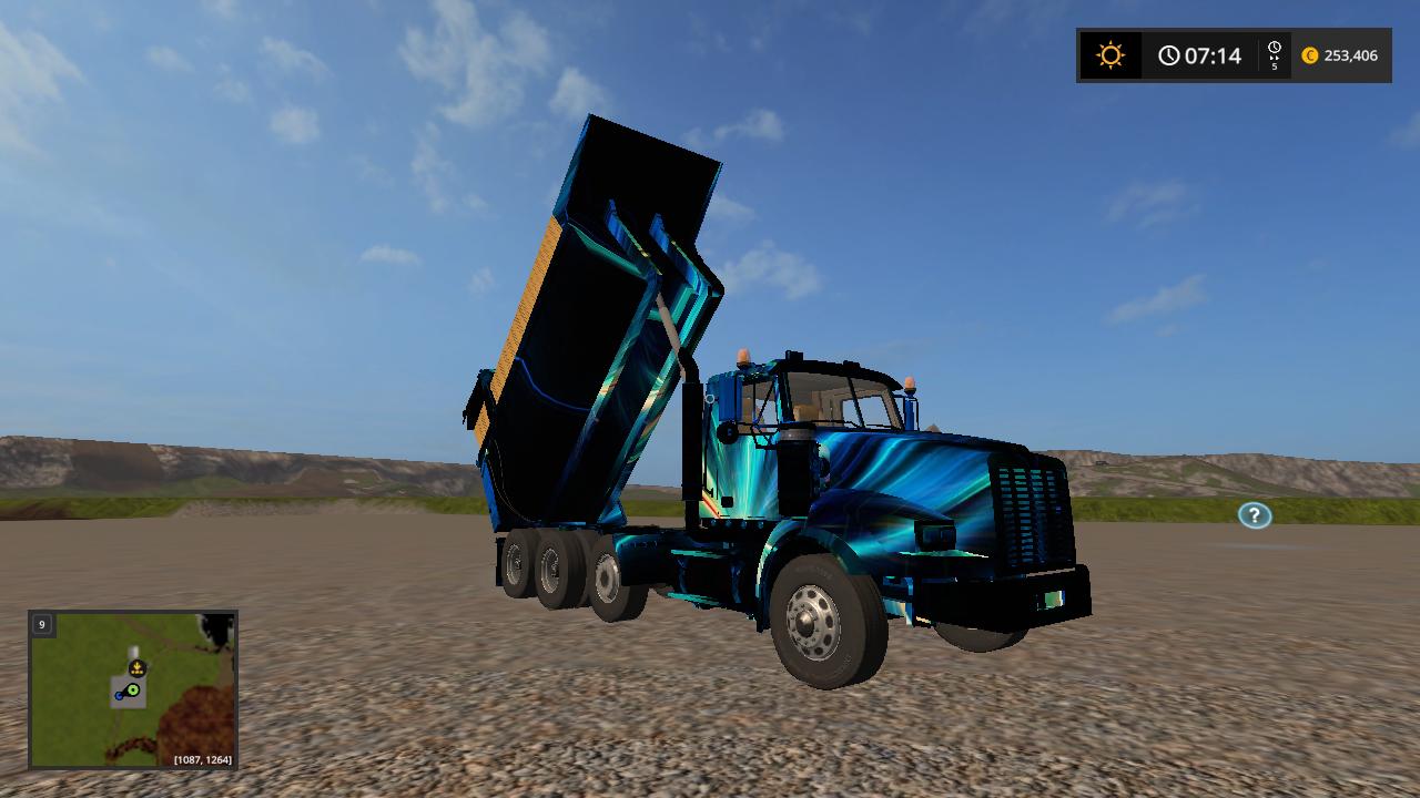 BBM TriAxleDumpTruck blue fire v1.0